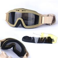Safety shockproof tactical fog-proof with sponge goggles, set with 3 and 5 lens, 蝗虫大集合-DX