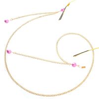 Metal non-slip chain, with pearl beads, for glasses and masks GL187