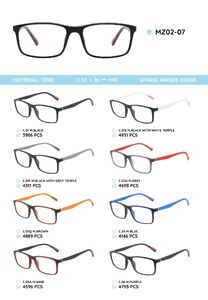 TR-90 plastic frames for glasses with spring hinges MZ02-07