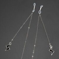 Metal non-slip chain, with zipper, for glasses and masks GL267