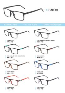 TR-90 plastic frames for glasses with spring hinges MZ03-08