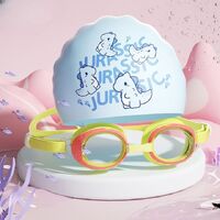 Swimming waterproof anti-fog goggles for kids (3-12 years), set with cap, 503-YU