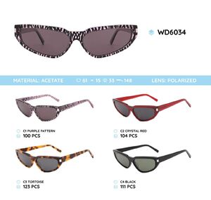 Plastic acetate frame polarized sunglasses WD6034