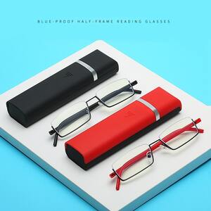 Очки полуободковые на леске для чтения c/без футляра, диоптрии от +1.00 до +4.00, не центрованные