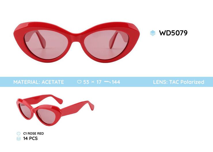 Acetate plastic frames polarized sunglasses WD5079