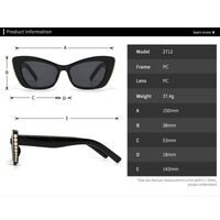 Пластиковые солнцезащитные очки с бриллиантами в форме 