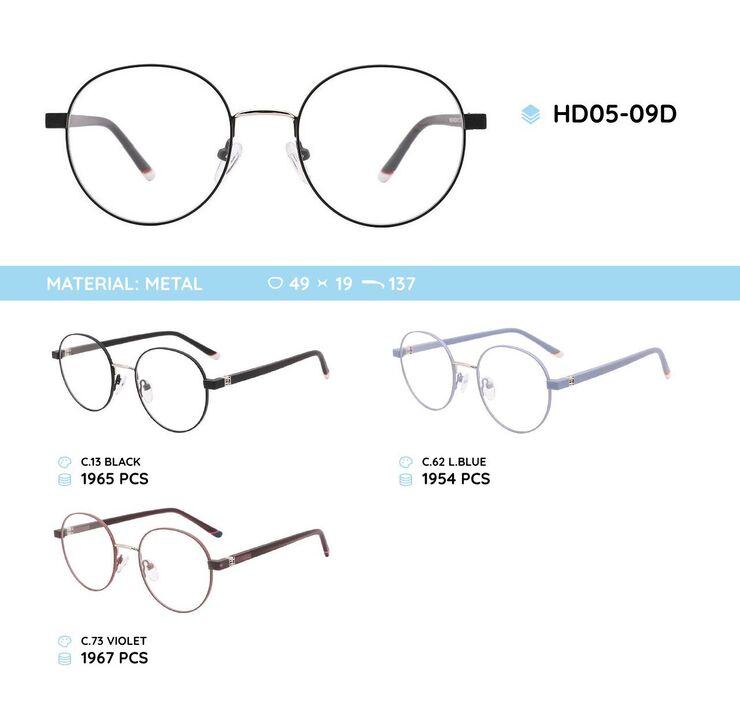 Metal frame with TR-90 temples HD05-09D