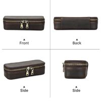 Eyeglasses genuine leather clutch bag with zipper CF1169