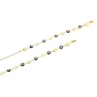 Metal non-slip chain, with eye and flower, for glasses and masks GL262