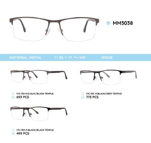 Оправа для очков металлическая мужская полуободковая MM3038