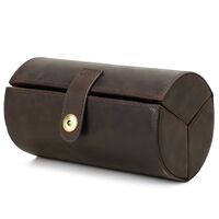 Sunglasses and eyeglasses genuine leather case for 3 slots CF4008