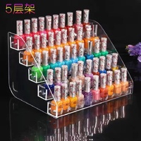 Showcase transparent acrylic for sprays rack ladder from 1 to 7 steps to the optics store