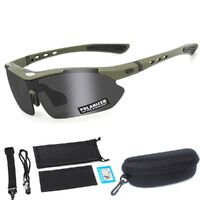 Safety shockproof tactical polarized photochromic goggles, 3-lens set, 0923-1-DX