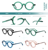 Plastic frames for glasses, thick acetate Big City H2835