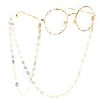 Gold-colored metal non-slip chain, for glasses and masks GL170