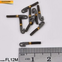 Uncovered glasses spring hinge FL12M (price is for 1 set - 18 pieces)