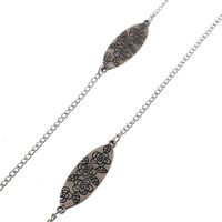 Silver-colored metal non-slip chain, with iron flower, for glasses and masks GL065