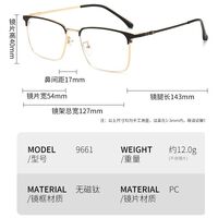 Metal glasses with blue light and UV protection 9661-2-GT