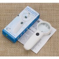 Magnifier with universal backlight, magnifying glass with handle 6B-3-XX, diameter 48 mm, magnification: 5Х