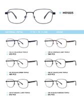 Metal frame with temples made of TR-90 material MR1005