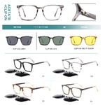 Оправа пластиковая из материала ацетат + насадка поляризационная солнцезащитная (клипон) Big City M1104S