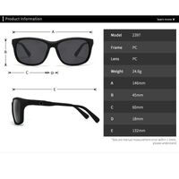 Пластиковые поляризационные солнцезащитные очки с квадратными линзами Elit 2397-EL