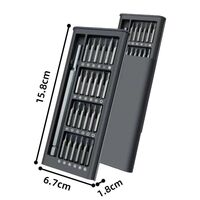 Набор отверток универсальный, держатель + 24 насадки с магнитными свойствами в пластиковом боксе