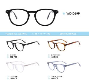 Plastic frames for glasses acetate material WD1069P