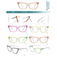 Plastic frames for glasses, acetate lamination with spring hinges Big City CL9012