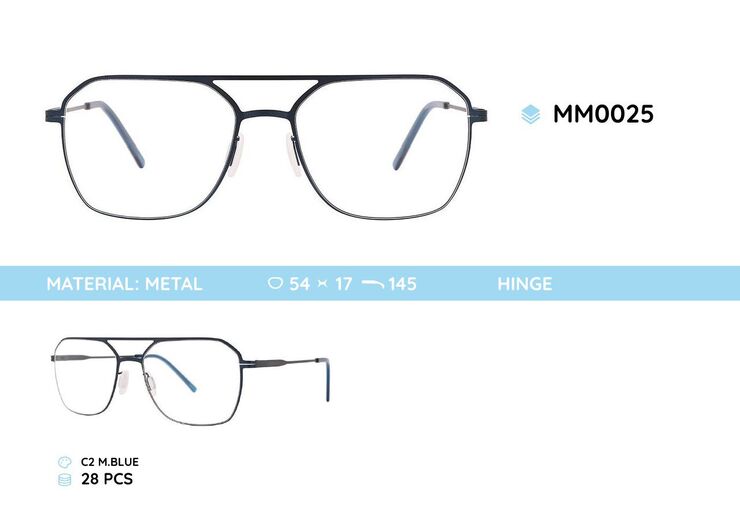 Metal men's frame for glasses MM0025