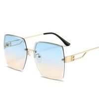 Metal rimless sunglasses with UV400 protection 2953-GT