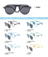 TR-90 plastic frames for kids with a sun protection clip-on 19992