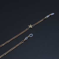 Metal non-slip chain, with rose, for glasses and masks GL684