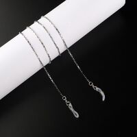 Silver-colored metal non-slip chain, for glasses and masks GS033