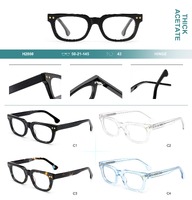 Plastic frames for glasses, thick acetate Big City H2860