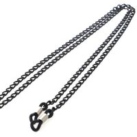 Black-colored metal non-slip chain, for glasses and masks GL010