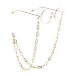 Gold-colored metal non-slip chain, thick, for glasses and masks GL779