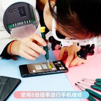 Лупа бинокулярная с подсветкой, увеличительное стекло с креплением на голову 9892H-1-XX, увеличение: 8Х, 15Х, 23Х