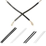 Наконечники на заушники силиконовые с боковой прорезью, длина 56 мм, круглое отверстие 1.3/1.7 мм (цена за пару)