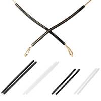 Наконечники на заушники силиконовые, длина 56 мм, круглое отверстие 1.3/1.7 мм