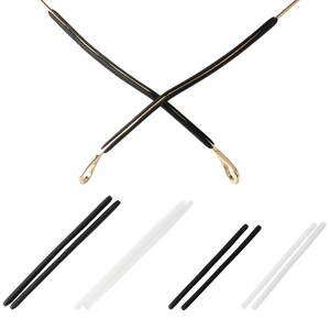 Наконечники на заушники силиконовые с боковой прорезью, длина 56 мм, круглое отверстие 1.3/1.7 мм (цена за пару)