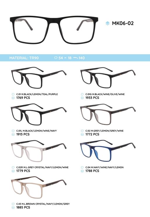 TR-90 plastic frames for glasses MK06-02