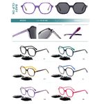 Оправа детская пластиковая из материала ацетат с флексом + насадка поляризационная солнцезащитная (клипон) Big City BC2205S