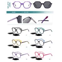 Plastic acetate frame for kids with spring hinges + polarized clip-on Big City BC2205S