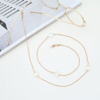 Metal non-slip chain, with crystal heart-shaped, for glasses and masks GA075