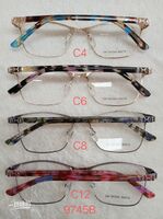 Metal frame for glasses with spring hinges 9745B