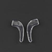 Стоппер - насадка на заушник, противоскользящий ушной крючок, 21-34 мм, прозрачные/чёрные, для различных видов дужек