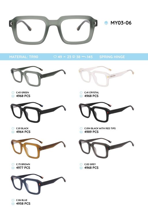TR90 plastic eyeglasses frame MY03-06