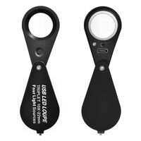 Folding magnifier with universal backlight 7808-1-XX, diameter: 22 mm, magnification: 10X, 20X, 30X