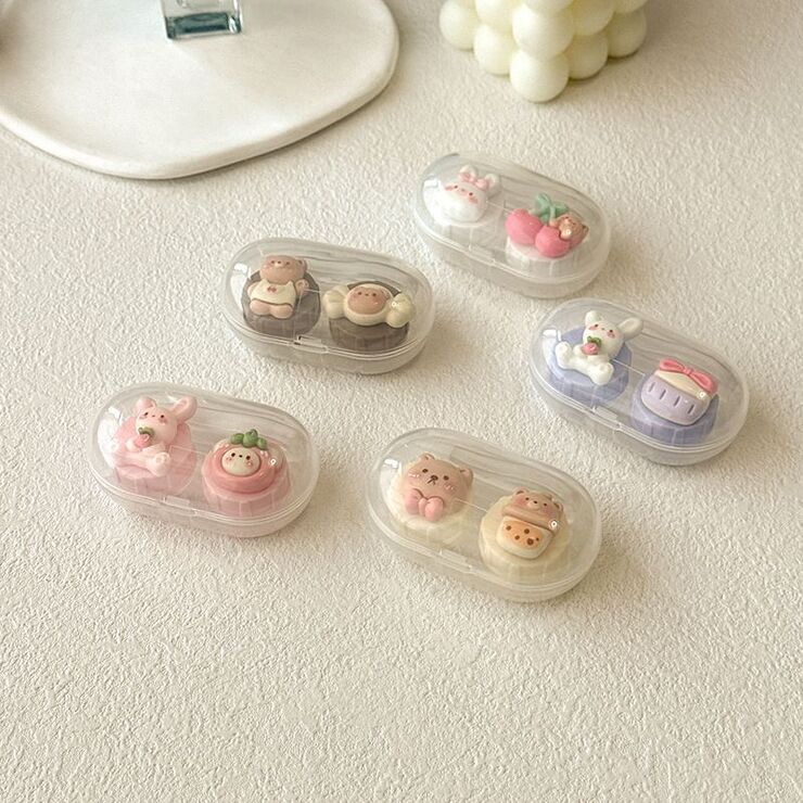 Mini soft contact lens kit J-081连体兔熊樱桃